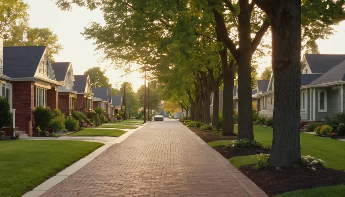 Tree-lined neighborhood street in Canton